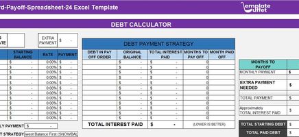 Credit-Card-Payoff-Spreadsheet-24 Excel Template