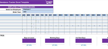 Employee Attendance Tracker Excel Template