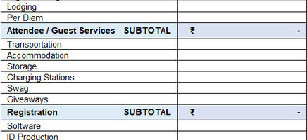 Event Budget Workbook