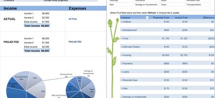 Family Budget Monthly Excel Template