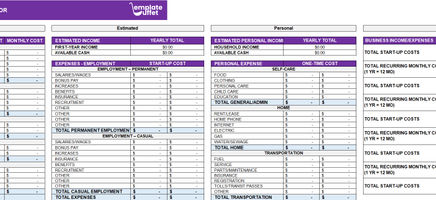 First Year Startup Budget Calculator