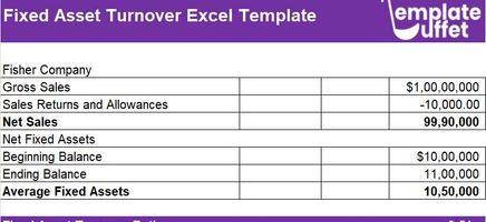 Fixed Asset Turnover Excel Template