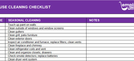 House Cleaning Checklist
