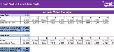 Intrinsic Value Excel Template
