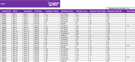 Inventory List