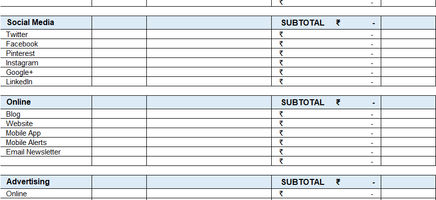 Marketing Budget Plan