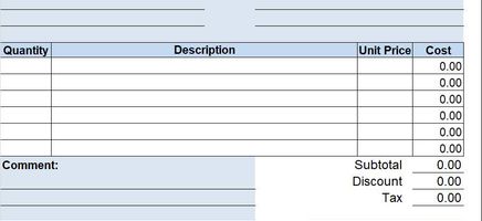 Sales Invoice Excel Template