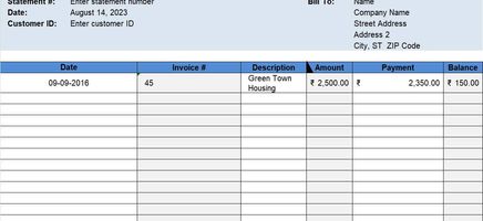 Statement-Template-01 Excel Template
