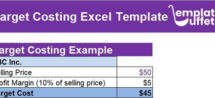 Target Costing Excel Template