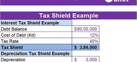 Tax Shield Excel Template