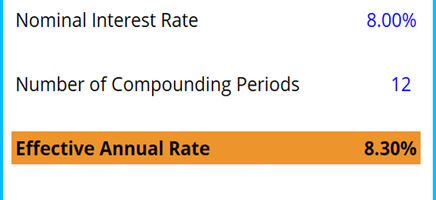 Effective Annual Rate (EAR) Calculator