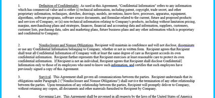 Non Disclosure Agreement Template