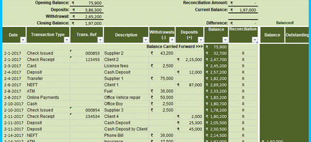 Checkbook Register Template