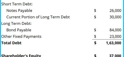 Debt/Equity Ratio Template