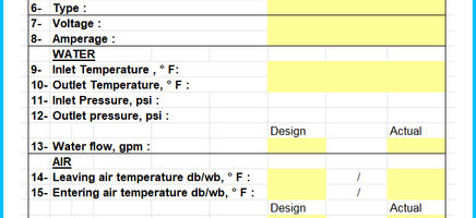 Air Handling Unit (AHU) Checklist