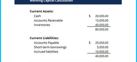 Working Capital Template