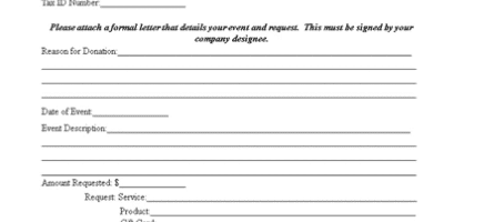 Donation Request Form