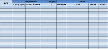 Travel Expense Calculator Excel Template