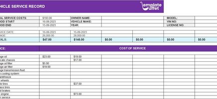 Vehicle Service Record