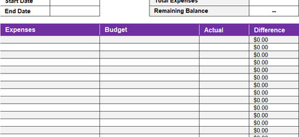 Weekly Family Budget