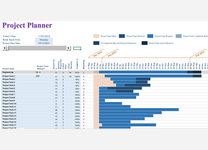 Detailed Project Planning Gantt chart with task completion and type