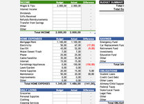 Monthly Household Budget Free Excel