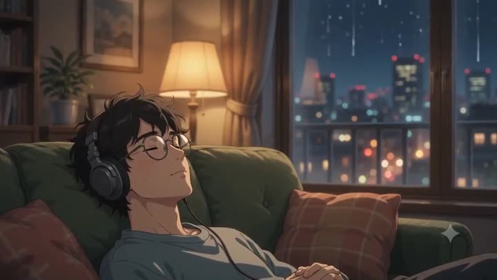 Night AI prompt example — Studio Ghibli aesthetic, anime slice-of-life art style