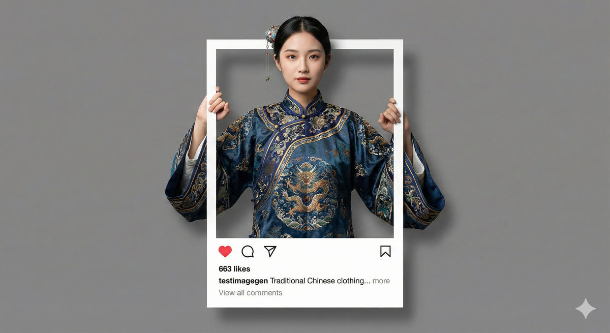 Instagram 3D pop out effect test - Traditional Chinese clothing