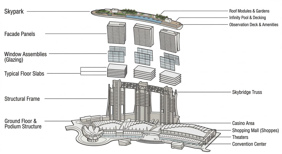 Architectural Image Generation Example - Marina Bay Sands