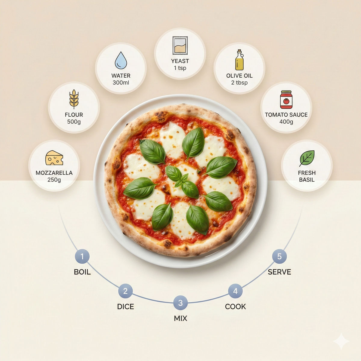 Recipe Infographic - Pizza