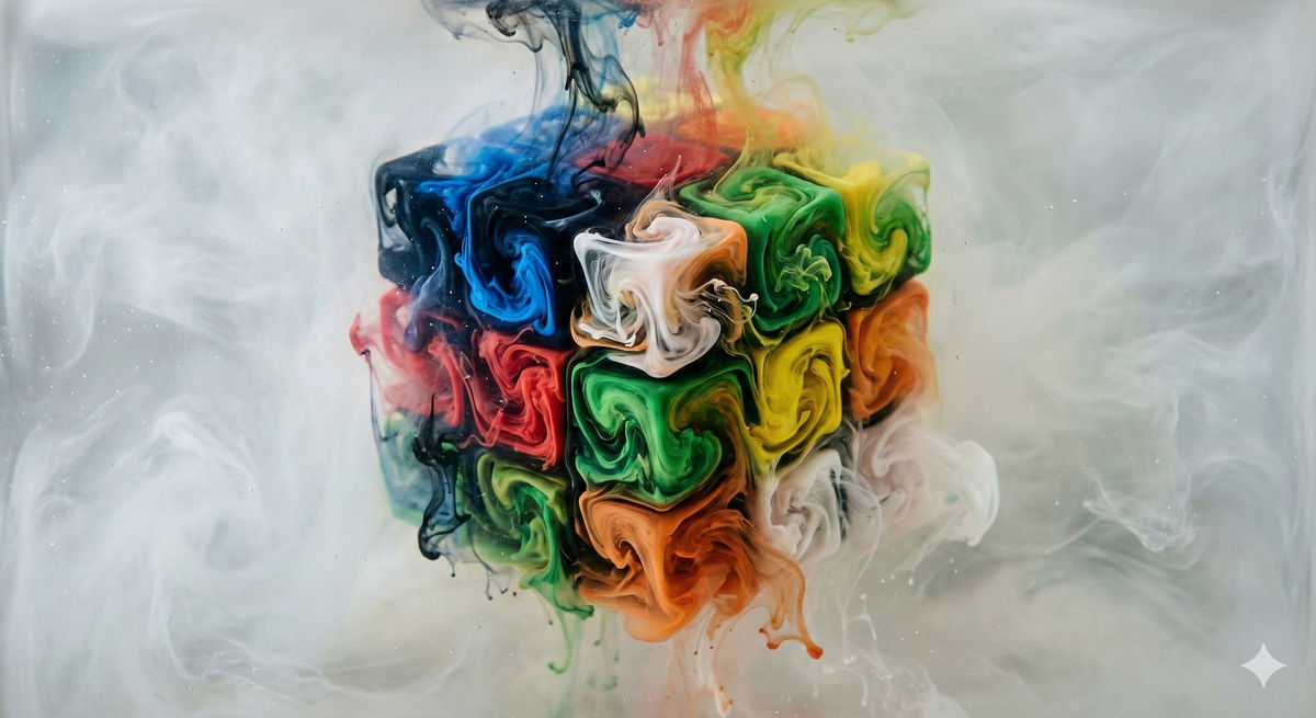 Liquid Plumes - Rubik's Cube Example