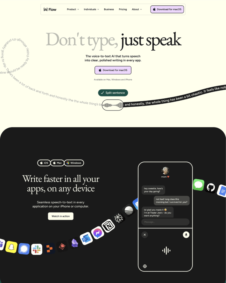 Wispr Flow screenshot