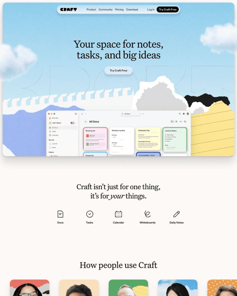 Craft screenshot