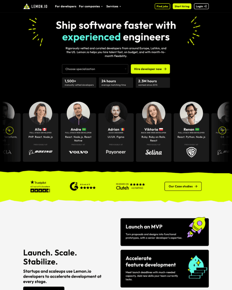Lemon.io screenshot