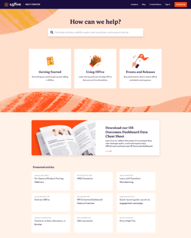 15Five FAQ screenshot