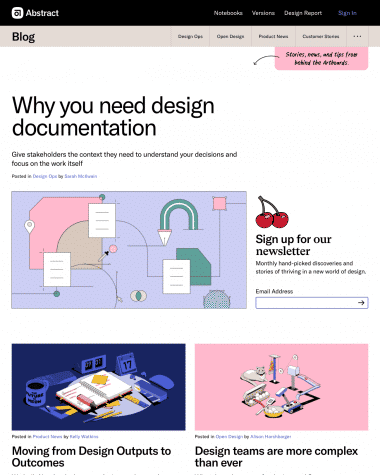 Abstract blog screenshot