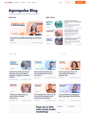 Agorapulse blog screenshot