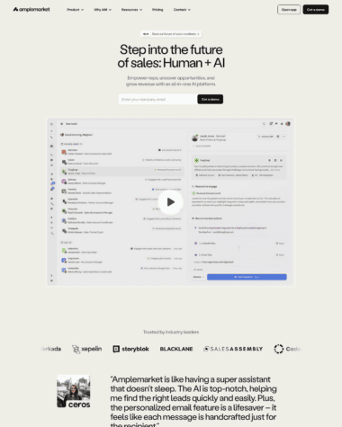 Amplemarket screenshot