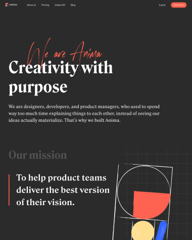 Anima about us screenshot