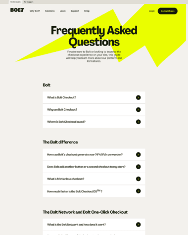 Bolt FAQ screenshot