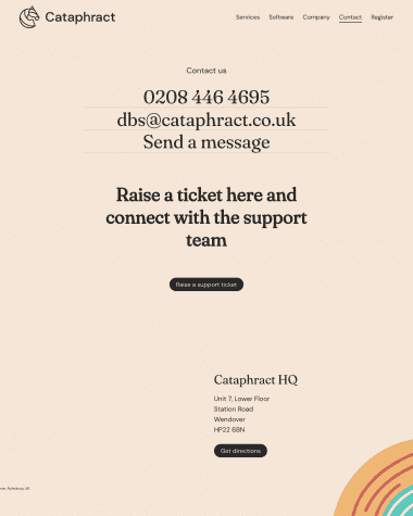 Cataphract about us screenshot