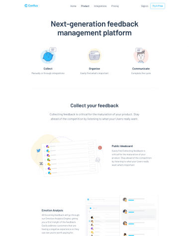 Conflux features screenshot