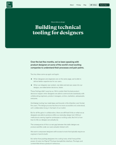 Data.to.design about us screenshot