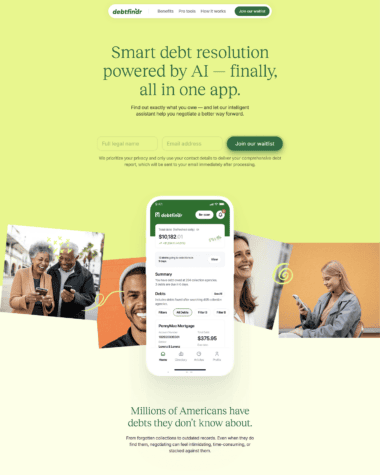 Debtfindr screenshot