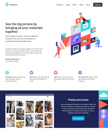 Dropmark features screenshot