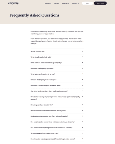 Empathy FAQ screenshot