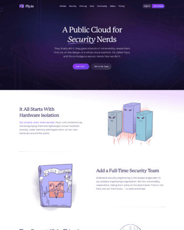 Fly.io features screenshot