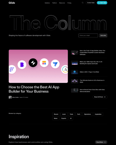 Glide blog screenshot