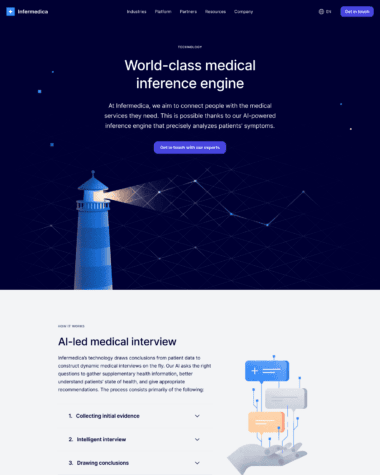 Infermedica features screenshot
