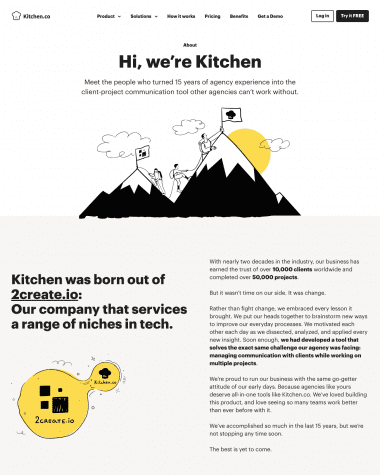 Kitchen about us screenshot